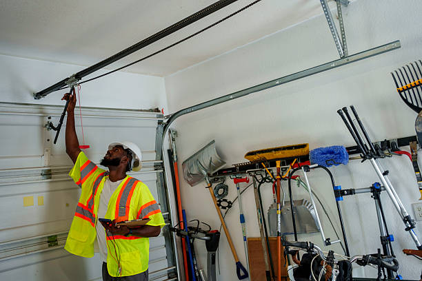 Professional Garage Door Roller Replacement technician working in Elroy, NC